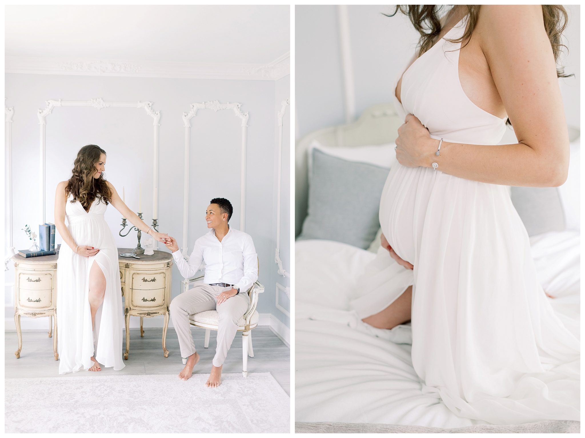 Maternity Boudoir Session Ivf Story Lauren And Amanda 9809