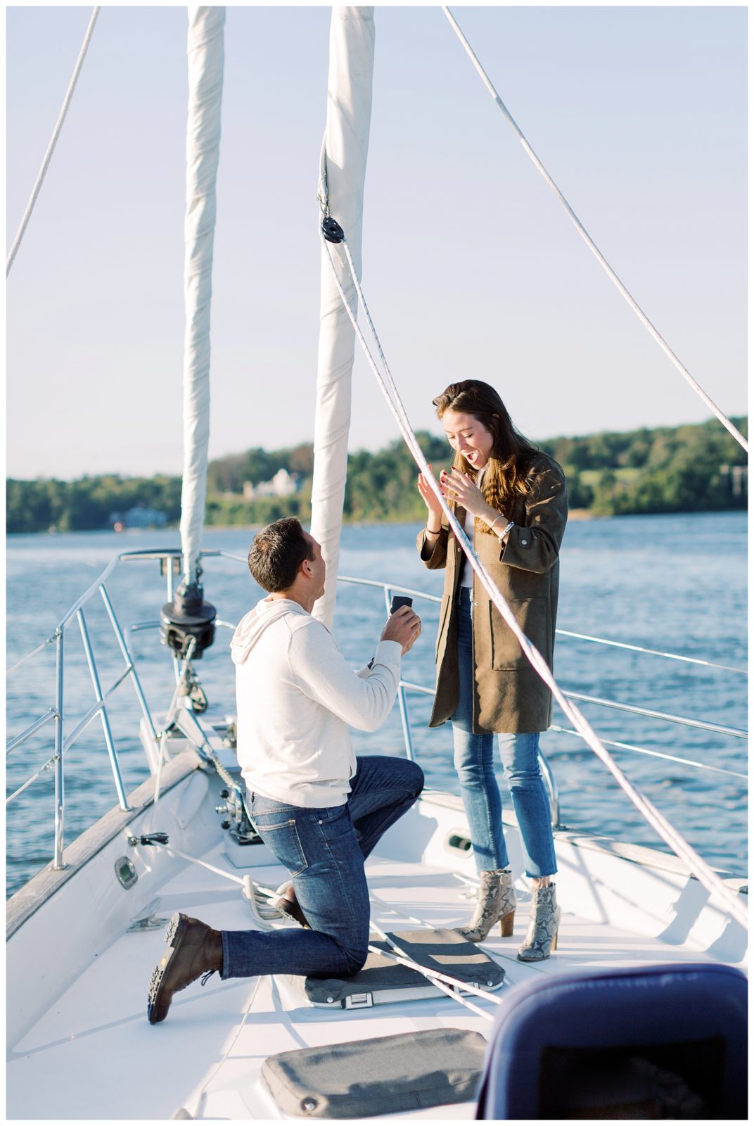 Surprise Boat Proposal | Annapolis Sailboat Proposal | Kate and George