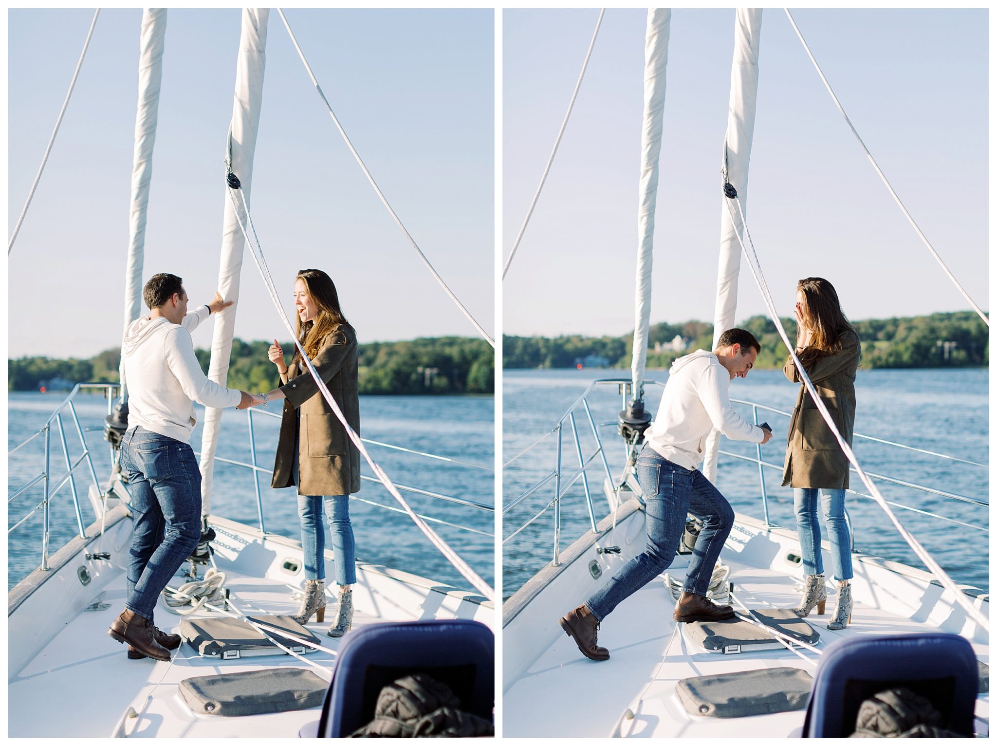 Surprise Boat Proposal | Annapolis Sailboat Proposal | Kate and George