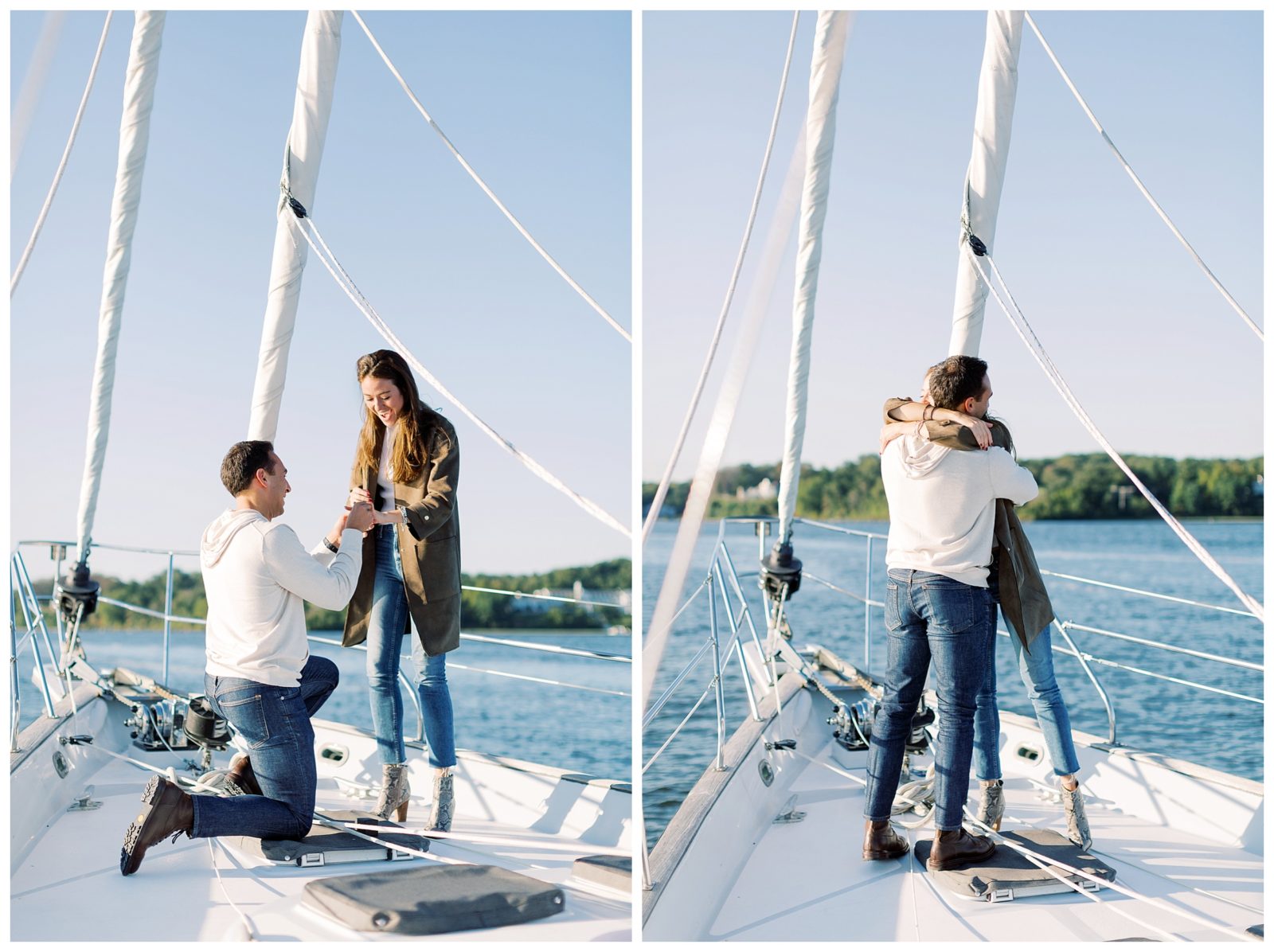 Surprise Boat Proposal | Annapolis Sailboat Proposal | Kate and George