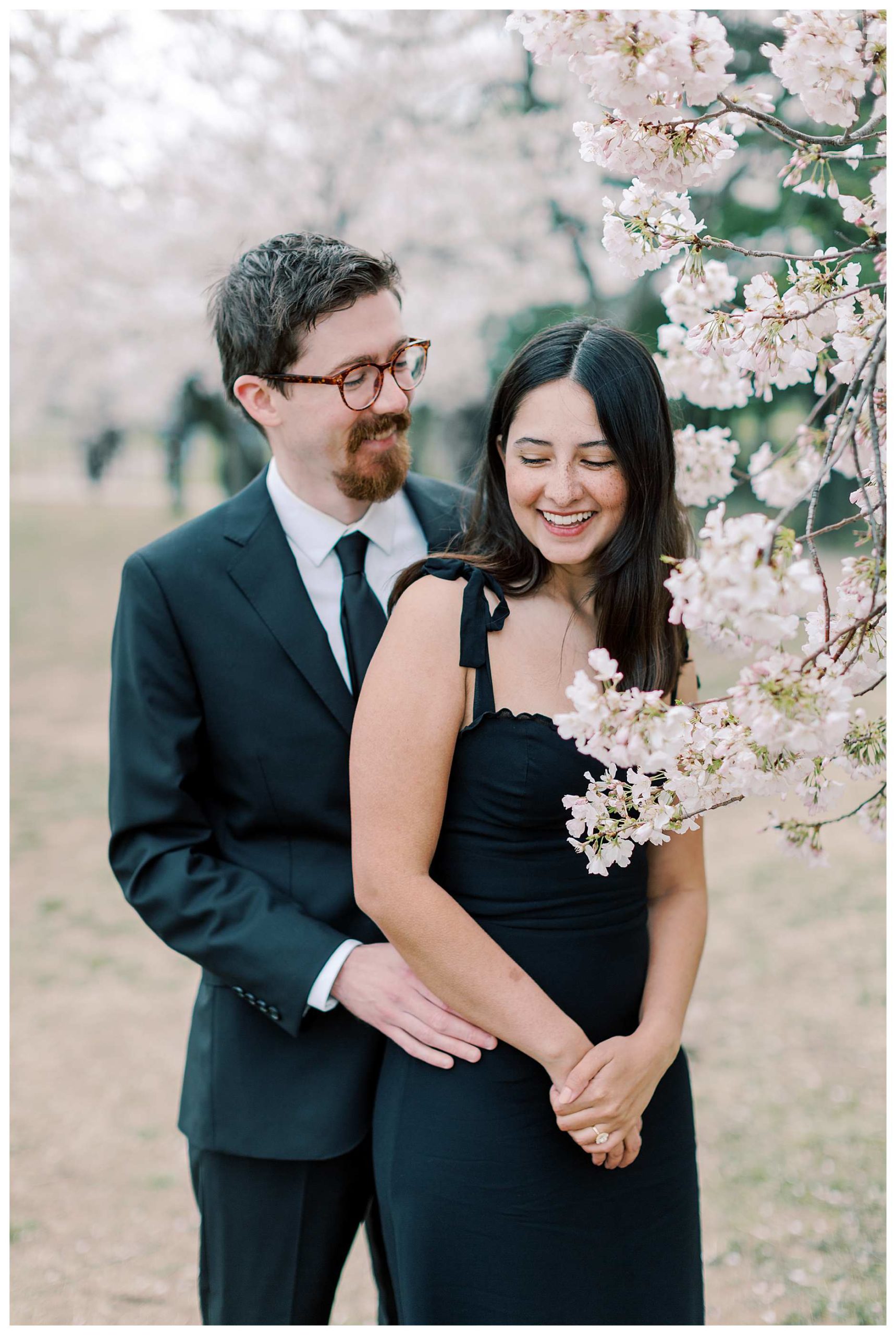 Cherry Blossom Engagement Photos District of Columbia spring