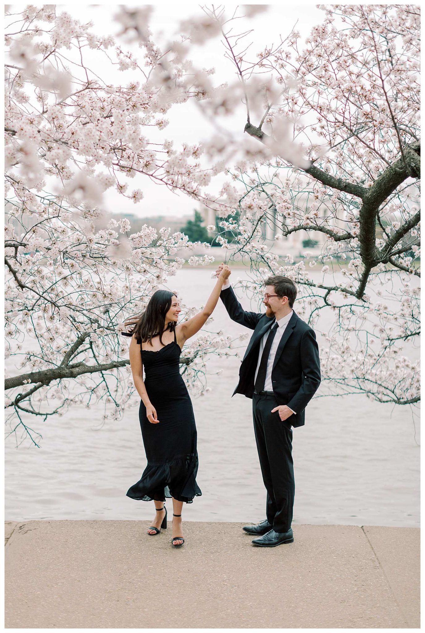 Cherry Blossom Engagement Photos District of Columbia spring